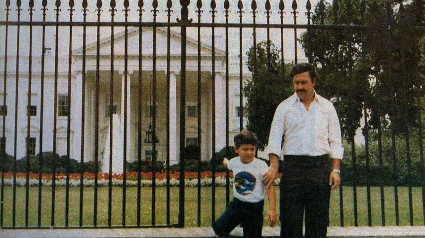 Пабло Ескобар і його син біля Білого Дому: фото 1980-х