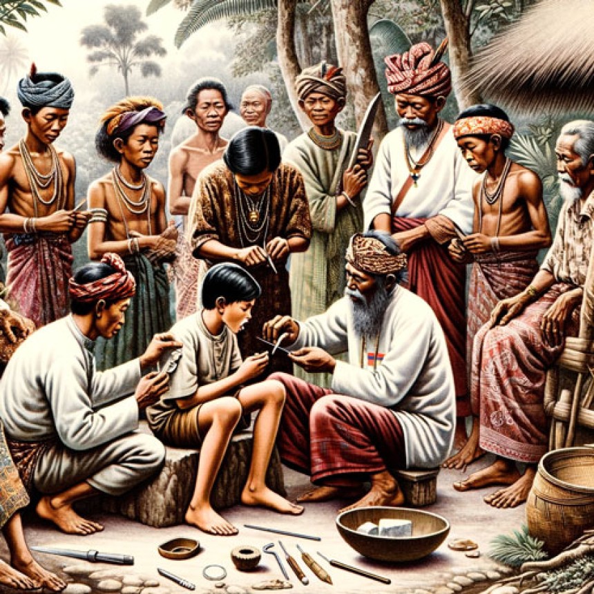 Індонезійські племена 1938: Традиційне точіння зубів