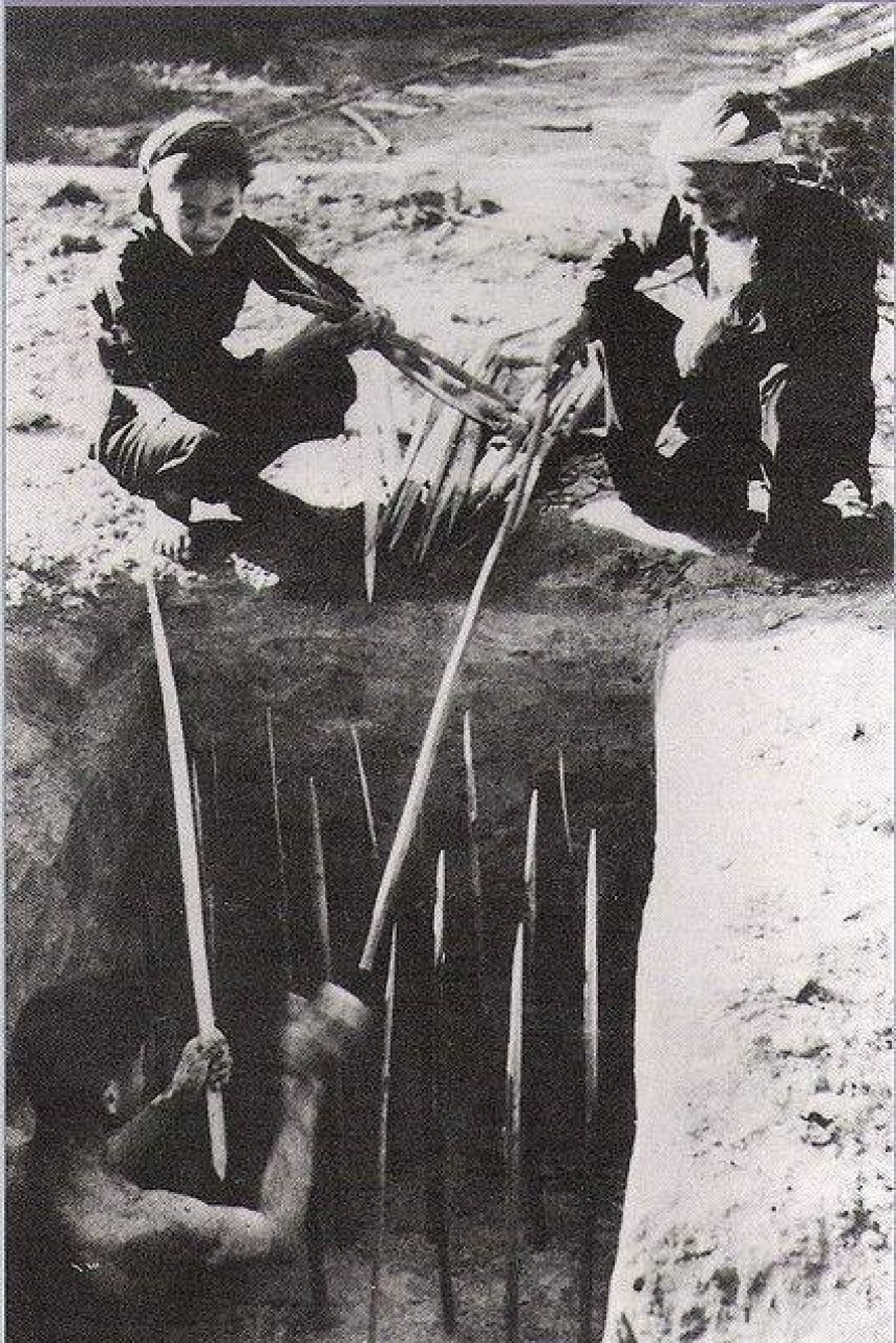Моторошні пастки в'єтнамських партизанів. В'єтнам. 1960-ті р.