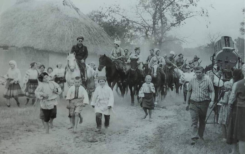 Зйомки фільму "Весілля в Малинівці" в селі Мацьківці 1967 рік